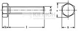 Hexagon head screw full thread DIN 933