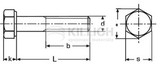 Hexagon head screw part thread DIN 931