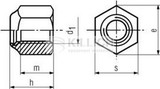 Prevailing torque type hexagon nuts with nylon inserts DIN 982