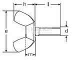 Wing screw DIN 316