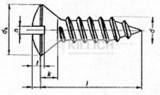Slotted head countersunk head tapping screw DIN 7973