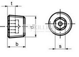 Hexagon socket pipe plug, conical thread