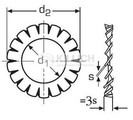 Serrated lock washer DIN 6798