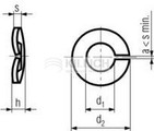 Curved spring lock washer DIN 128A