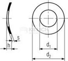 Curved spring lock washer DIN 137