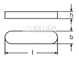 Parallel key DIN 6880