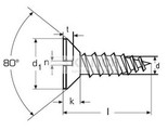 Slotted countersunk (flat) head wood screw DIN 97
