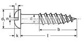 Slotted round head wood screw DIN 96