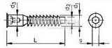 Connection screw with countersunk head