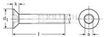 Hexagon socket countersunk head screw DIN 7991