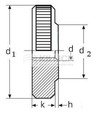 Knurled thumb nut, thin type DIN 467