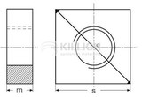 Square nut, thin type DIN 562