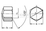 Hexagon cap nut DIN 917