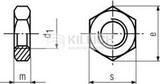 Hexagon thin nut DIN 936