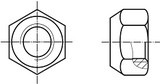 Prevailing torque type hexagon nut all-metal DIN 980