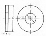 Washer for clamping devices DIN 6340