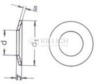 Conical spring washer for bolted connect DIN 6796