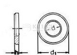 Round washer for high strength structural bolting DIN 6916