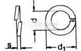 Spring lock washer for screw with cylindrical head DIN 7980