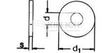 Washer with outside diameter = 3x nominal thread diameter DIN 9021