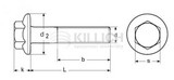 Hexagon bolt with flange DIN 6921