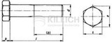 Hexagon head bolt, part thread ISO 4014