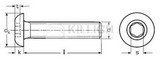 Hexagon socket button head screw ISO 7380-1