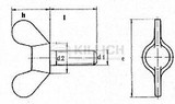 Wing screw DIN 316