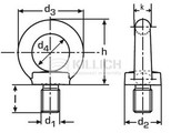 Lifting eye bolt DIN 580