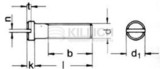 Slotted pan head screw with small head DIN 920