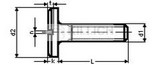 Slotted pan head screw with large head DIN 921