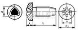 Cross recessed pan head thread forming screw DIN 7500C