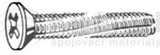 Cross recessed countersunk head thread cutting screw DIN 7516D