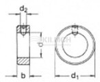 Adjusting ring with socket set screw DIN 705